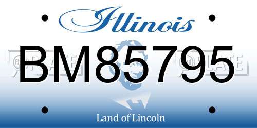 BM85795 Illinois License Plate