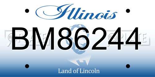 BM86244 Illinois License Plate