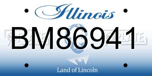 BM86941 Illinois License Plate