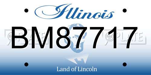 BM87717 Illinois License Plate