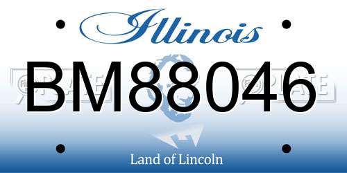 BM88046 Illinois License Plate
