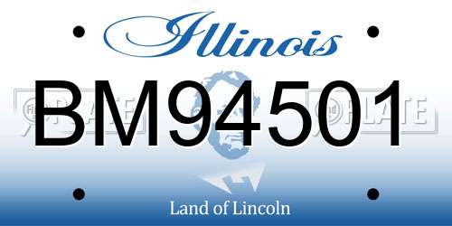 BM94501 Illinois License Plate