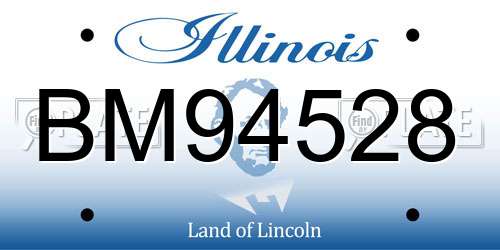 BM94528 Illinois License Plate