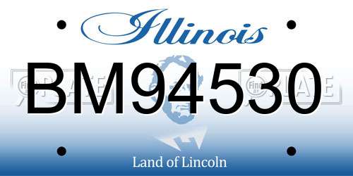 BM94530 Illinois License Plate