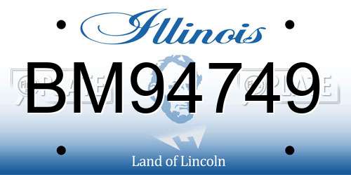 BM94749 Illinois License Plate
