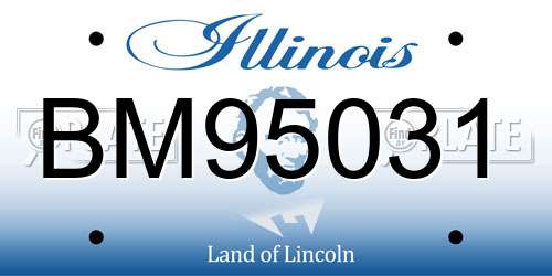 BM95031 Illinois License Plate