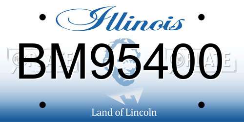 BM95400 Illinois License Plate