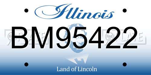 BM95422 Illinois License Plate