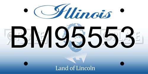 BM95553 Illinois License Plate