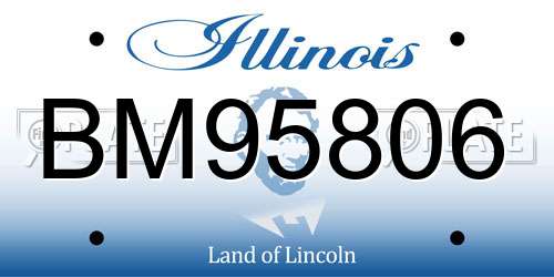 BM95806 Illinois License Plate