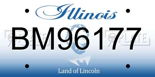 BM96177 Illinois License Plate