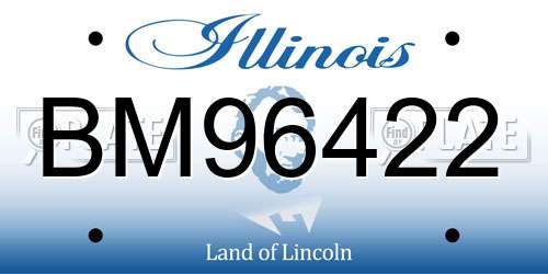 BM96422 Illinois License Plate
