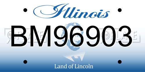 BM96903 Illinois License Plate