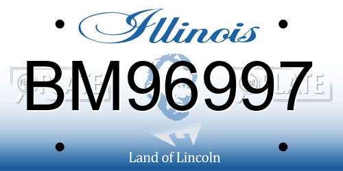 BM96997 Illinois License Plate