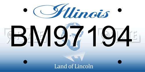 BM97194 Illinois License Plate