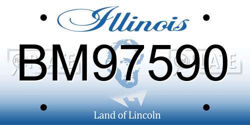 BM97590 Illinois License Plate