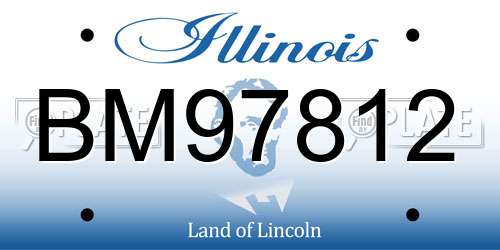 BM97812 Illinois License Plate