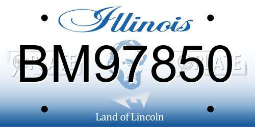BM97850 Illinois License Plate