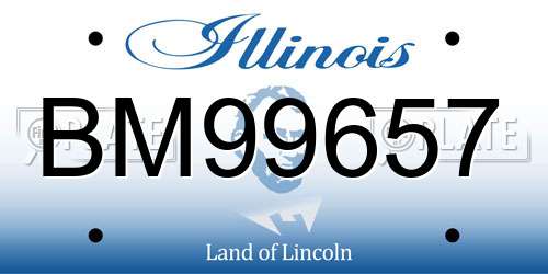 BM99657 Illinois License Plate
