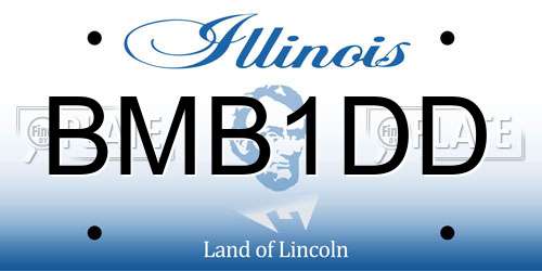 BMB1DD Illinois License Plate