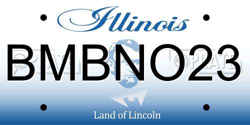 BMBNO23 Illinois License Plate