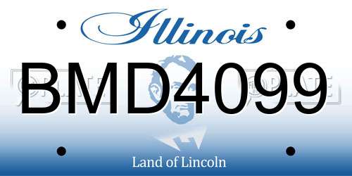 BMD4099 Illinois License Plate
