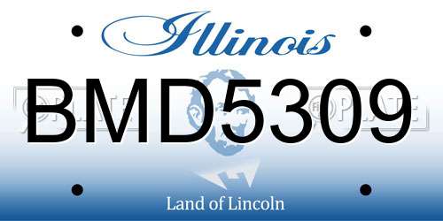 BMD5309 Illinois License Plate