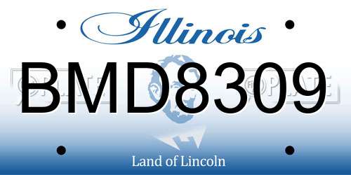 BMD8309 Illinois License Plate