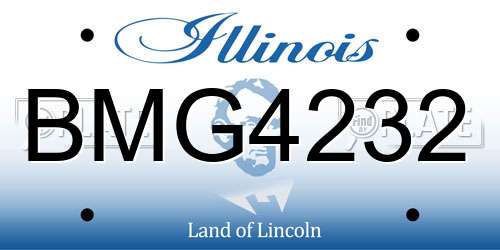 BMG4232 Illinois License Plate
