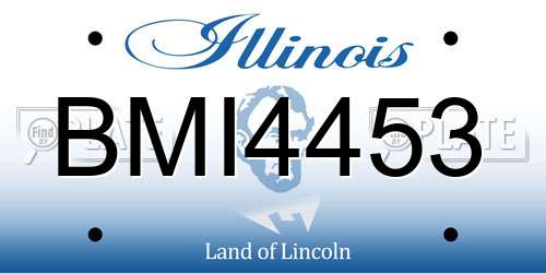 BMI4453 Illinois License Plate