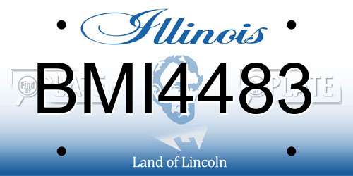 BMI4483 Illinois License Plate