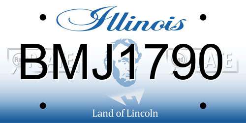 BMJ1790 Illinois License Plate