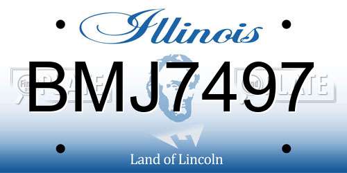 BMJ7497 Illinois License Plate