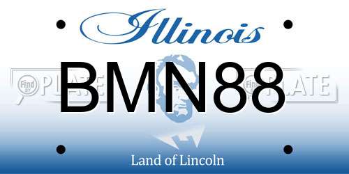 BMN88 Illinois License Plate
