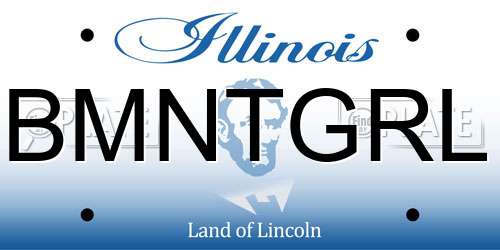 BMNTGRL Illinois License Plate