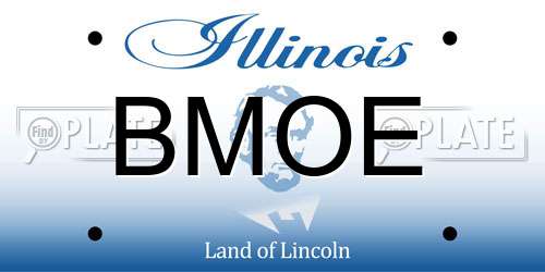 BMOE Illinois License Plate