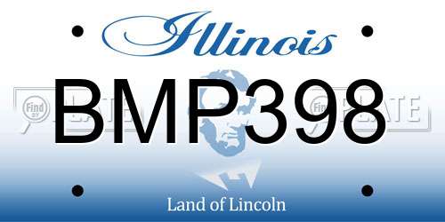 BMP398 Illinois License Plate