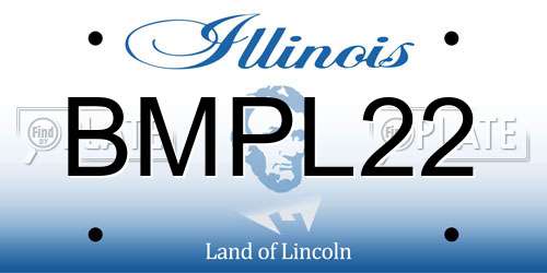 BMPL22 Illinois License Plate