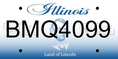 BMQ4099 Illinois License Plate