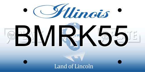 BMRK55 Illinois License Plate