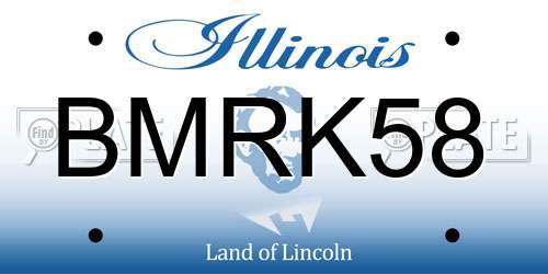BMRK58 Illinois License Plate