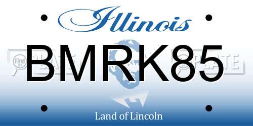 BMRK85 Illinois License Plate