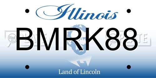 BMRK88 Illinois License Plate