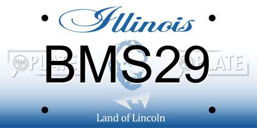 BMS29 Illinois License Plate