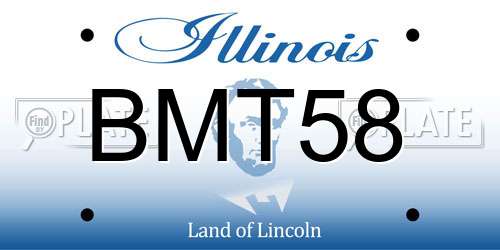 BMT58 Illinois License Plate