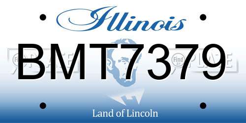 BMT7379 Illinois License Plate