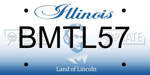 BMTL57 Illinois License Plate