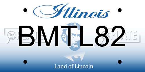 BMTL82 Illinois License Plate