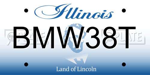 BMW38T Illinois License Plate