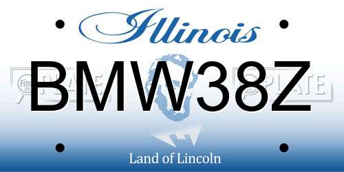 BMW38Z Illinois License Plate